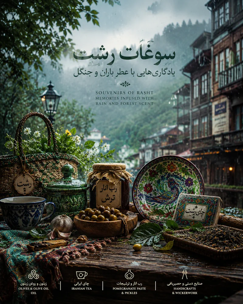 سوغات رشت؛ یادگاری‌هایی با عطرِ باران و جنگل
