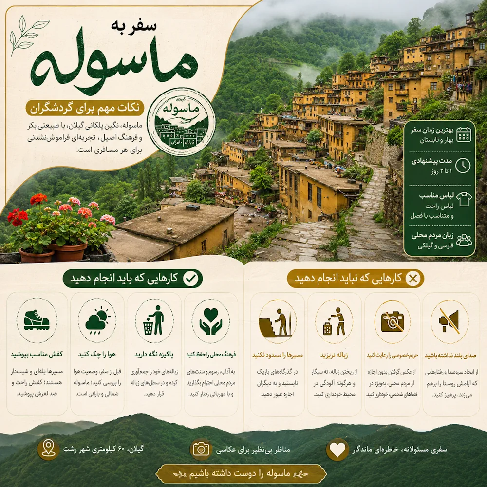 نکات مهم سفر به ماسوله؛ بایدها و نبایدهایی که هر گردشگر باید بداند